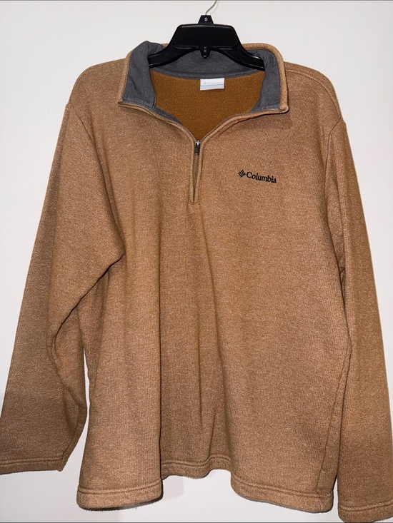 Columbia Other - Columbia Men's Brown Zip-Up Fleece Pullover